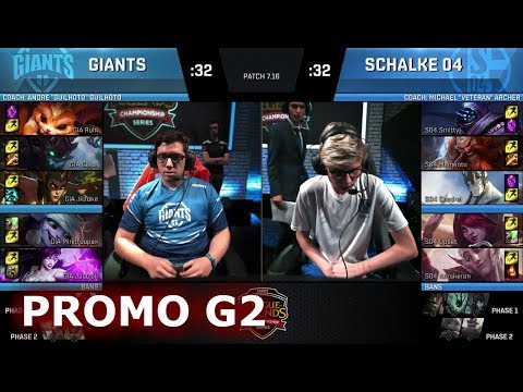 FC Schalke 04 vs Giants | Game 2 Round 2 Promotion/Relegation S8 EU LCS Spring 2017 | S04 vs GIA G2