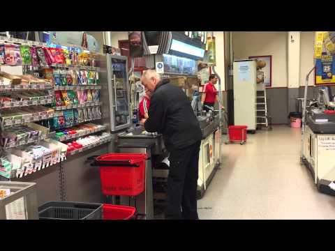 Varukorgshissen på Priso i Linköping