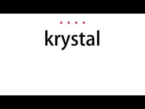 How to pronounce krystal - Vocab Today