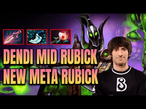 How DENDI RUBICK plays MID with OD EZ MID New Meta Build | Dota 2 Pro Meta