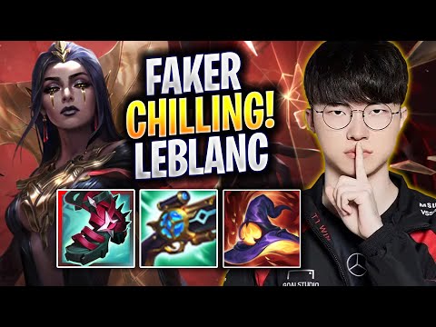 FAKER CHILLING WITH LEBLANC! - T1 Faker Plays Leblanc MID vs Hwei! | Season 2025