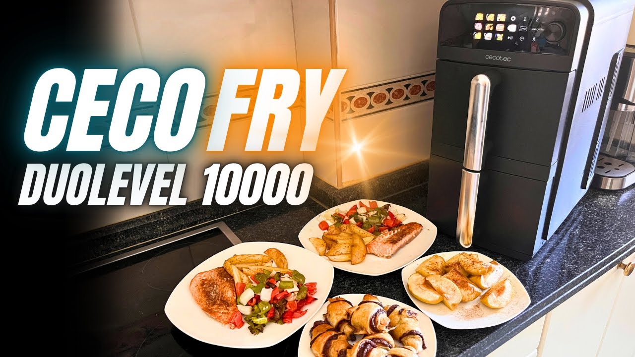 Silvia Jiménez probando la Cecofry DuoLevel 10000 de Cecotec en Hogarsys