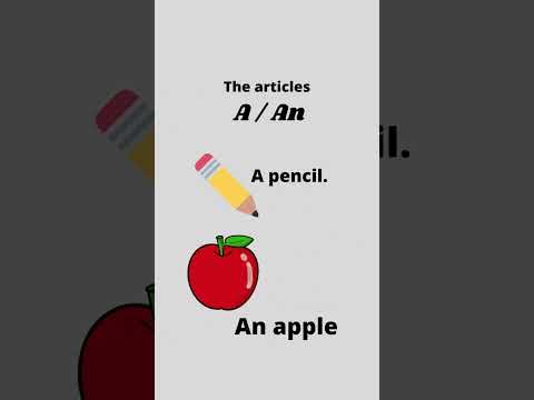 The articles A/ An