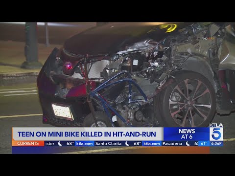 Teen on mini bike killed in hit-and-run