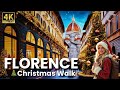 Christmas WALKING Tour In FLORENCE Italy Experience Like A LOCAL 4K