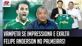 ‘O Felipe Anderson é muito craque, cara, joga demais e tem condição de…’; Vampeta exalta Palmeiras