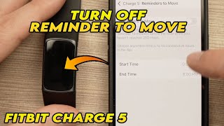 Fitbit Charge 5 : How to Turn Off and Disable the Reminder to Move Notification