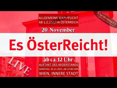 Großdemonstration für Freiheit und Menschenwürde in Wien, Samstag 20.11.2021