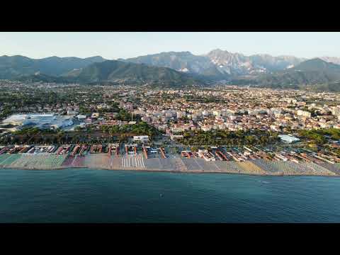 Marina di Carrara beach/drone view