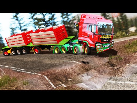Trucks vs Potholes #43 | BeamNG.DRIVE