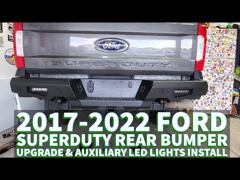 Smittybilt M1A2 Rear Bumper Install Ford F250 SuperDuty And Wiring LED Lights Into Upfitter Switches