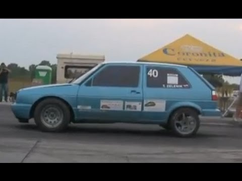 Honda Civic Turbo Vs. VW Golf II Turbo II 500 HP Drag Race
