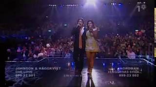 Andreas Johnson &amp; Carola Häggkvist - "One Love", Andra Chansen 2008