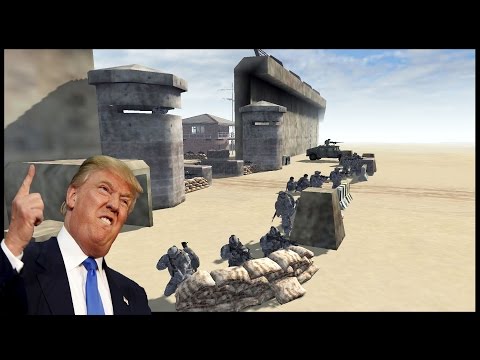 DEFENDING TRUMPS WALL 2.0 ~ Epic Border Patrol Battle - Men of War: Red Rising Mod