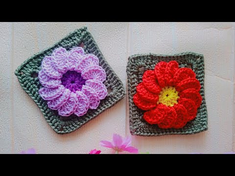 Flower Granny Square Crochet | Granny Square Crochet Tutorial