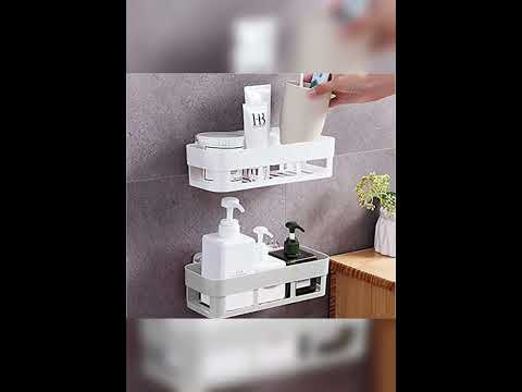 Bathroom plastic shelves