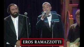 Se bastasse una canzone (Si bastase una cancion). Luciano Pavarotti &amp; Eros Ramazzotti HQ