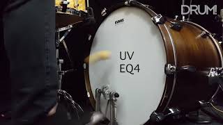 Video thumbnail for Evans UV1, UV EMAD & UV EQ4 Bass Drum Head Review/Demo by DRUM! Magazine