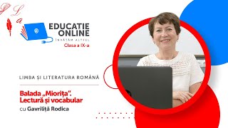 Balada „Miorița”. Lectură și vocabular