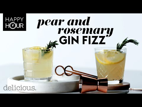 Easy gin cocktail recipe with pear and rosemary by Matt Preston