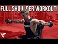 Full Shoulder Workout For Boulder Shoulders Dumbbells & Barbells ONLY!