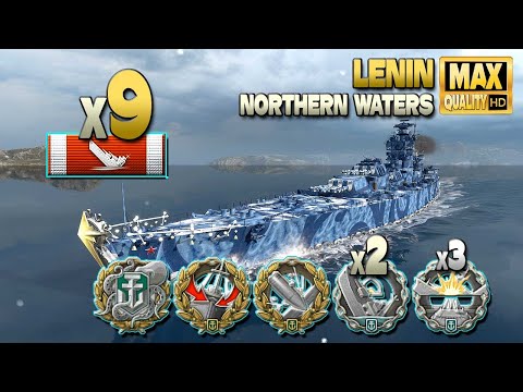 Battleship Lenin says Gracias to enemy team - World of Warships