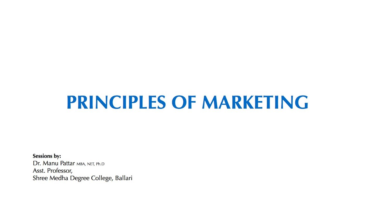 Principles of Marketing Module 1