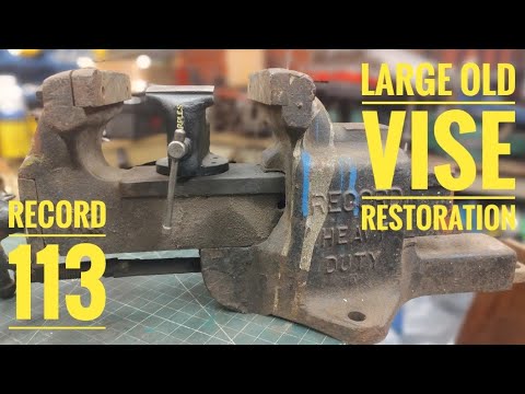workshop every day user , super heavy duty antique record 113 vice , giant vise