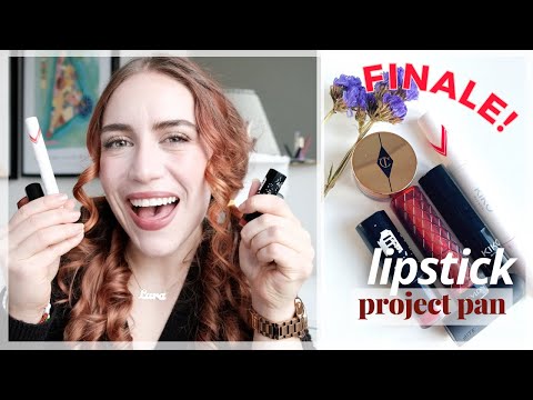 Lipstick Project Pan FINALE 2023 - Dois vazios e quantos batons terminei no total este ano?