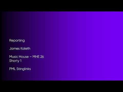 Reporting - James Kaleth | Music House (MHE 26) [Full Track] - PML Stinglinks #1025