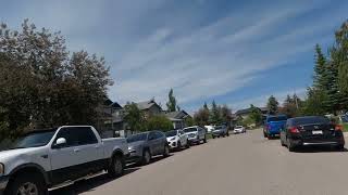 Touring arond one of Okotoks nicer neighborhoods.