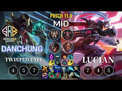 SRB Danchung Twisted Fate vs Lucian Mid - KR Patch 11.4