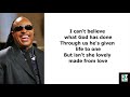 Stevie Wonder Isn T She Lovely Lyrics