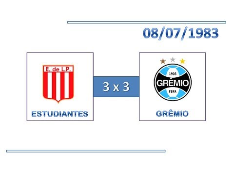 GOLS: Estudiantes 3 x 3 Grêmio - 08/07/1983 - Copa Libertadores