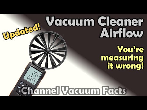 Accurately measuring the volumetric airflow of vacuum cleaners