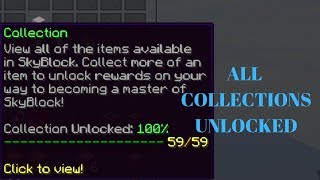 hypixel skyblock 2 すべてのコレクションアンロック