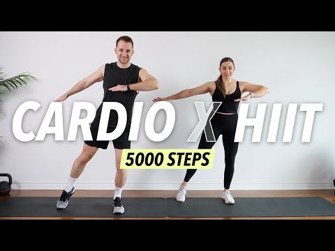Walk 5000 Steps in 30 minutes - Full Body Fat Burn Challenge (At Home)