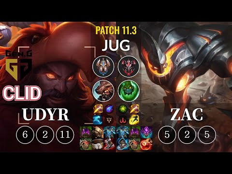 GEN Clid Udyr vs Zac Jungle - KR Patch 11.3