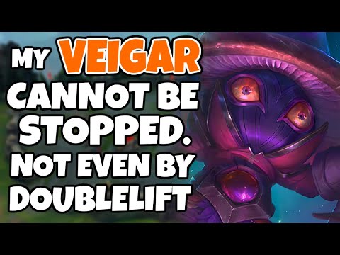Doublelift was destroying my bot lane. But my Veigar carrys harder than he can.