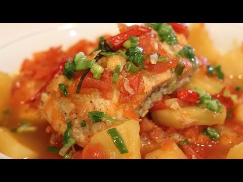 How to Make Braised Salmon in Tomato and Pineapple!