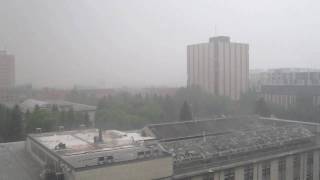 Hail storm destroys roof on University of Calgary greenhouse (original video)