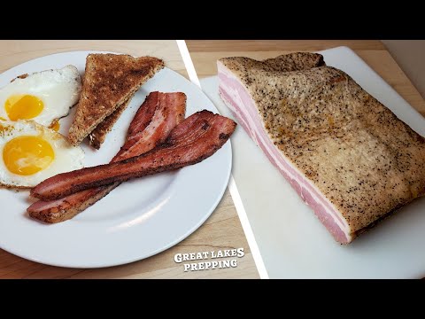 Homemade Bacon from Scratch - Basic Dry Cure Recipe - Oven Method (no smoker needed)