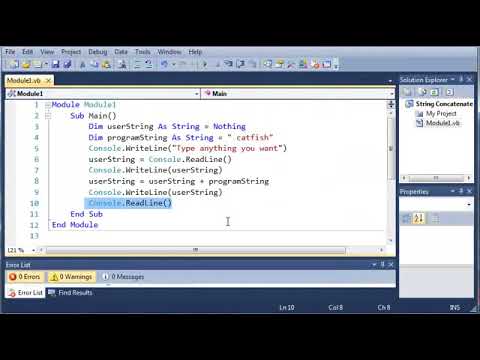 Visual Basic Tutorial   18   Concatenate Strings