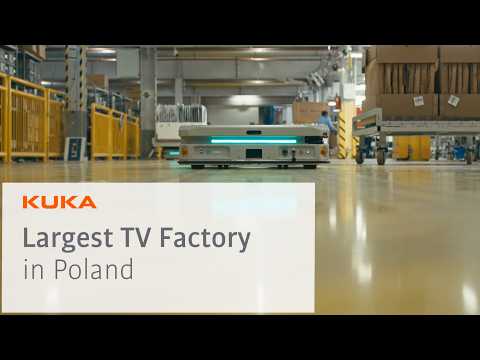 AMRs at Poland's largest TV factory: KUKA KMP 1500P optimizes intralogistics at TPV Displays Polska