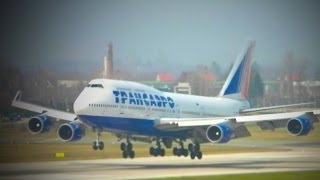 preview picture of video 'Transaero Airlines Boeing 747-446 EI-XLC am Salzburg Airport (Full HD)'