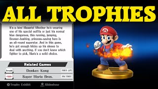 Super Smash Bros. for Wii U - All 732 Trophies (DLC included)