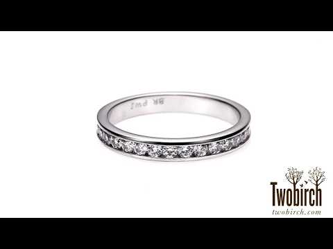 1/2 Carat Open Ended Channel Set Wedding Ring - TwoBirch - WR715-H