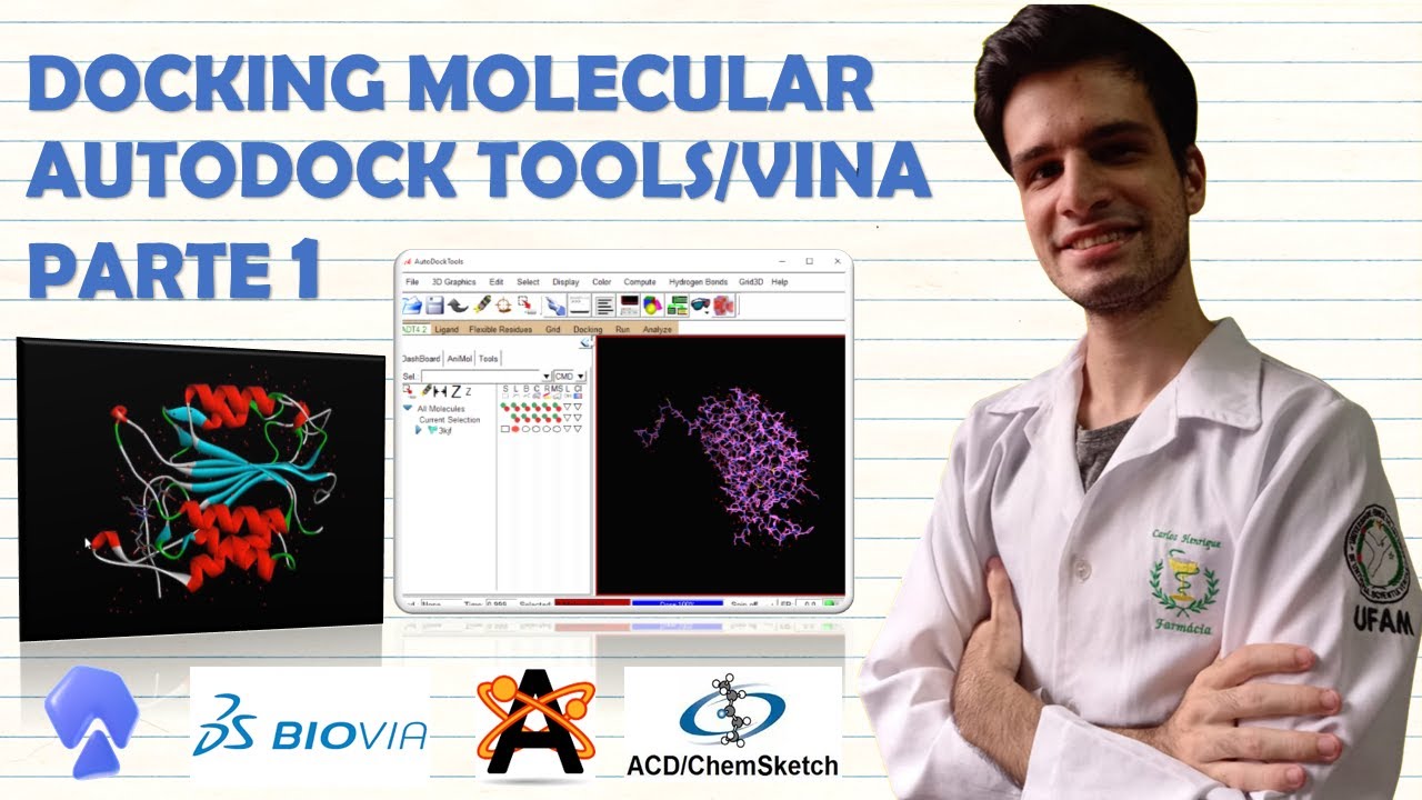 Tutorial DOCKING MOLECULAR - Parte 1 - considerações iniciais de softwares e início do processo