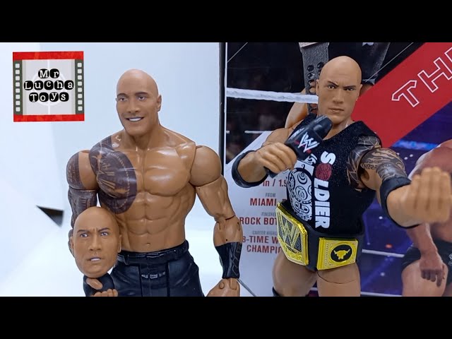 Vídeo relacionado con Mattel WWE Ultimate Edition The Rock, Figura de acción del Jefe Final, Conjunto Coleccionable de Figura de 15,24cm y Accesorios con Cabezas y Manos Intercambiables y 30puntos de articulación, JKD32