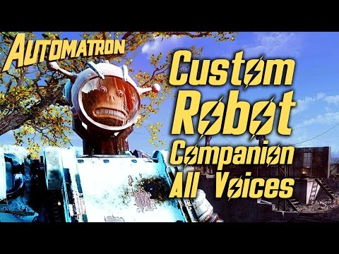 Fallout 4 Automatron DLC - Custom Robot Companion - All Voices and Dialogue Options